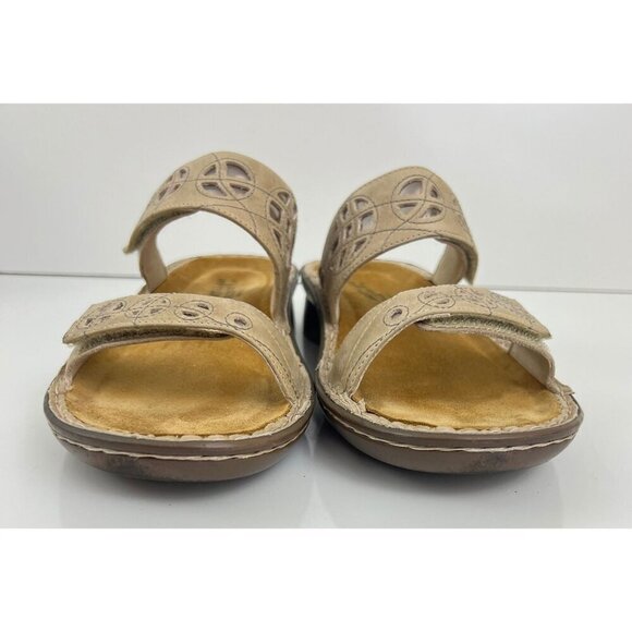 NAOT Sandals Size 41 US 10  Cornet Sandals Beige Leather Two Adjust Strap - Picture 11 of 16